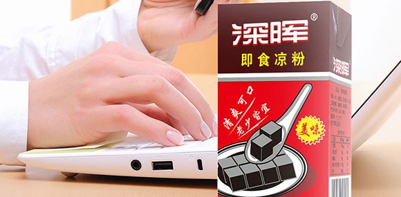 電商平台深晖即食涼粉“全新包裝”